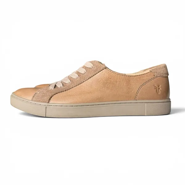 FRYE Gemma Ivy Low Lace Sneaker Taupe Brown Casual Leather Shoe Women's 9‎ M - Image 8