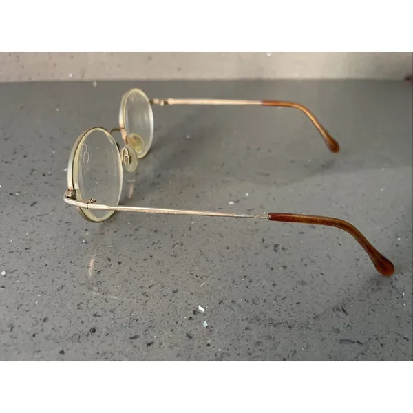 CHARMANT 541 EYEGLASSES FRAMES ONLY 46-21-135 JAPAN Full Rim gold round - Image 3