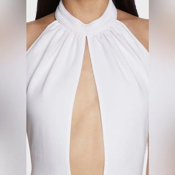NWOT O’Dolly Dearest Jade White Cutout Halter Mini Dress M Party Club After Prom - Image 7