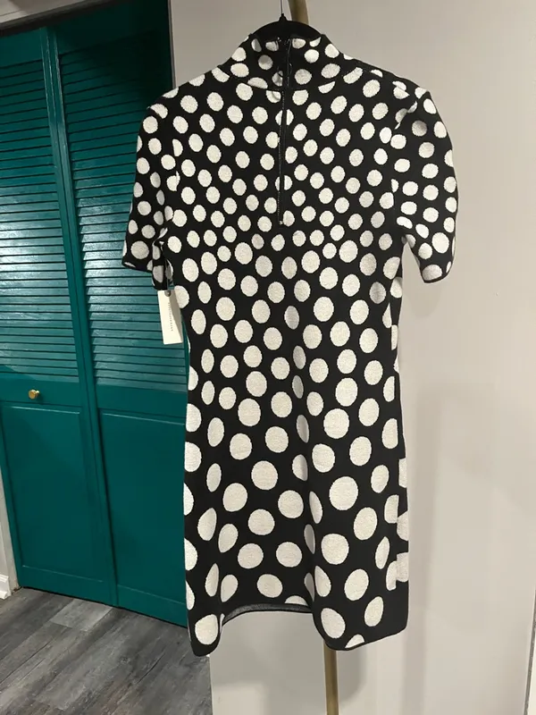 Anthropologie NWT The Nina Short-Sleeve Mock-Neck Mod Sweater Mini Dress - Image 7