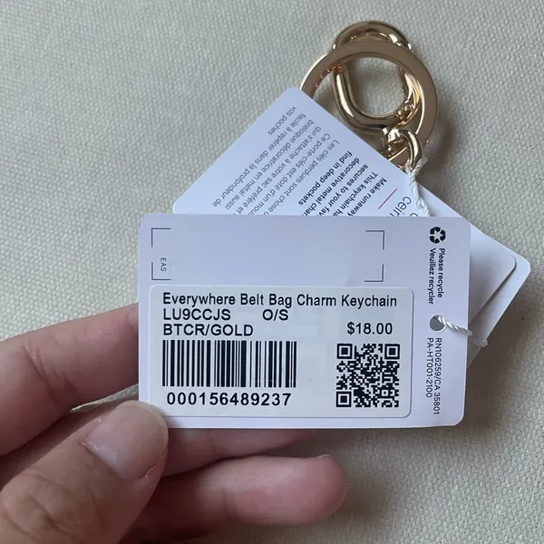 Lululemon Everywhere Belt Bag Charm Keychain - Butter Corn/Gold - Image 5