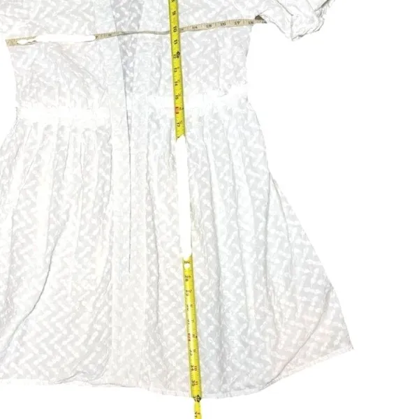 Antonio Melani 100% Cotton Lace Swim Cover Up Dress White Boho Tunic Size M - Image 8