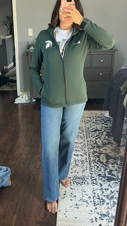 MSU Nike Green Zip Up - Image 2