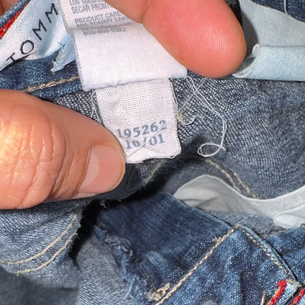 Vintage Tommy Hilfiger Bootcut Jeans Size 8 Dark Blue Y2K - Image 11