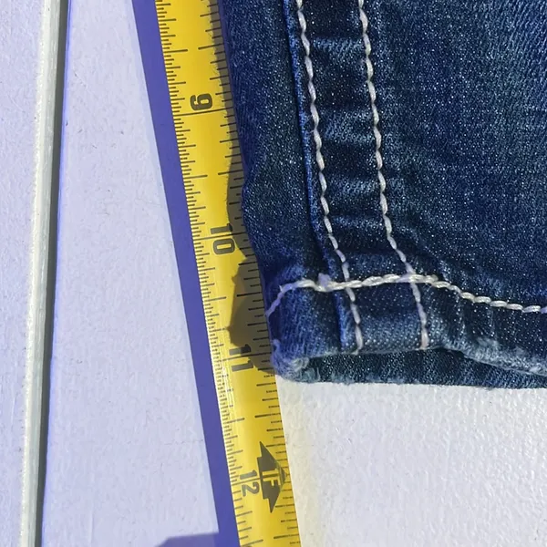 Miss Me Dark Blue Bermuda Jean Shorts size 26 - Image 5