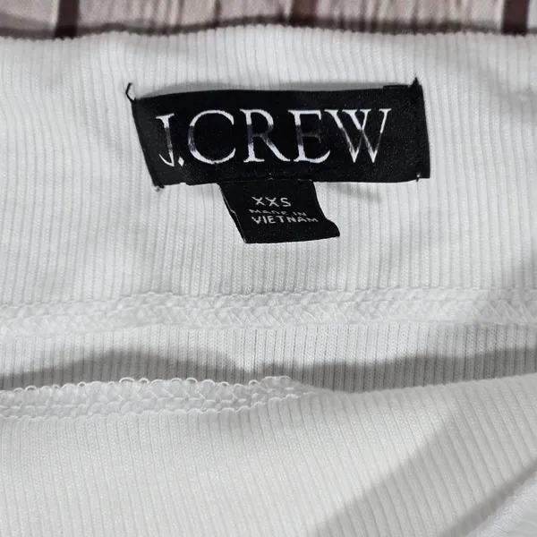 J. Crew Fine-rib‎ fitted boatneck T-shirt White XXS - Image 3