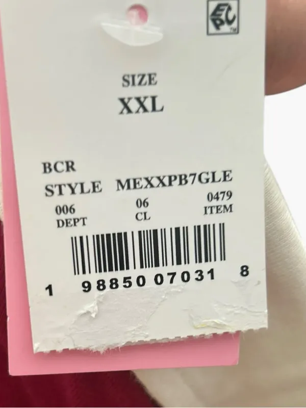 Plus-Size Burgundy Rugby Crop Sweatshirt with Pink '10' Graphic - Image 7
