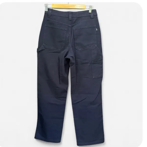 Aritzia TNA Navy Blue Utility Pants 100% Cotton Size 2 - Image 5