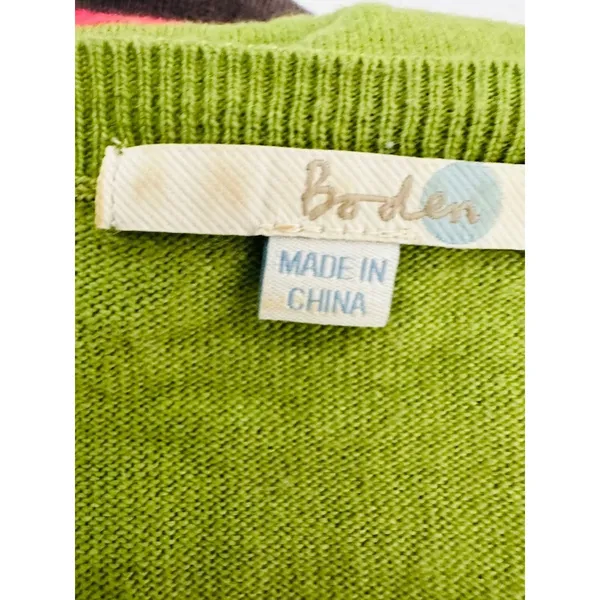Boden Colorblock Midi Sweater Dress Angora Cashmere Blend 12 Long 12‎ L Colorful - Image 6