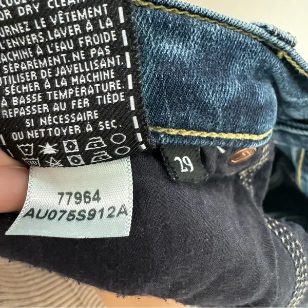7 For All Mankind Womens Jeans Size 29 Blue Denim Bootcut Medium Dark Wash - Image 10