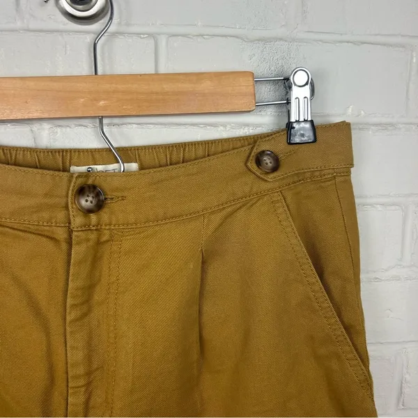 LOFT Khaki High Rise Button Detail Casual Pants Size 4 - Image 6