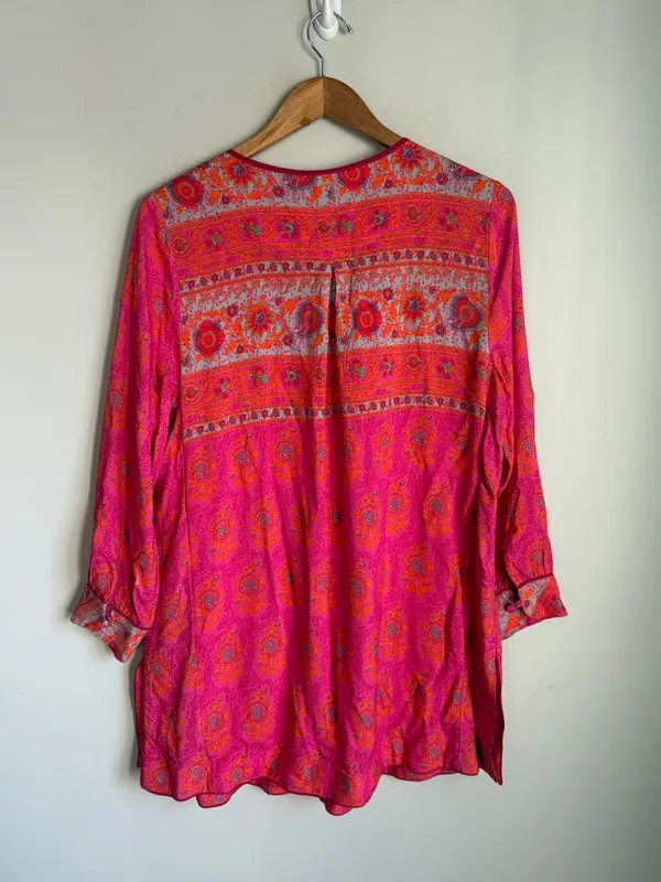 Soft Surroundings‎ Marcella Framboise Fuschia Tunic Medium - Image 3