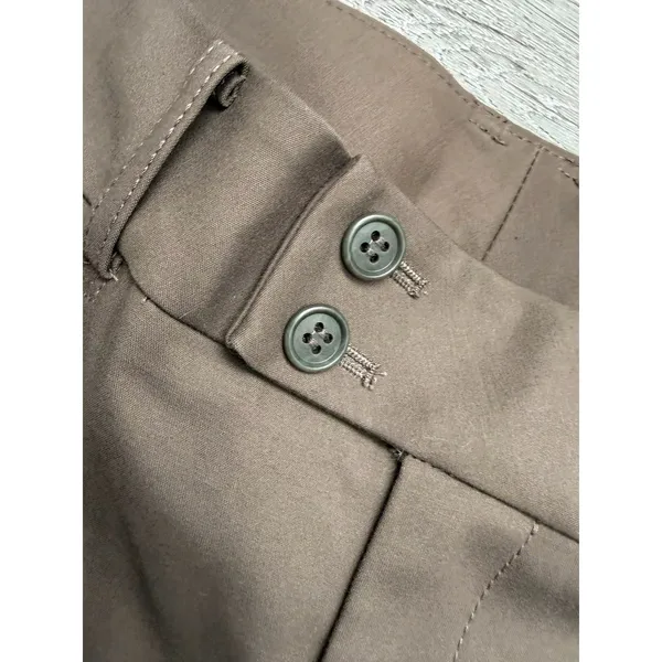 Vintage Y2K Uniqlo Style Up Flare Pants Women's 28 Dark Brown NWT Japan - Image 6