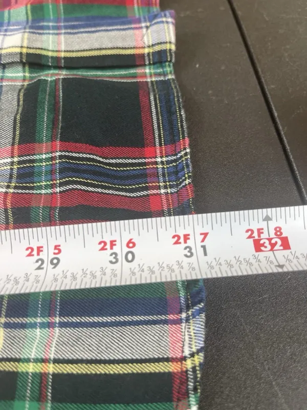 Lauren Ralph Lauren Red Green Plaid Button Up Shirt Embroidered Logo Holiday - Image 8