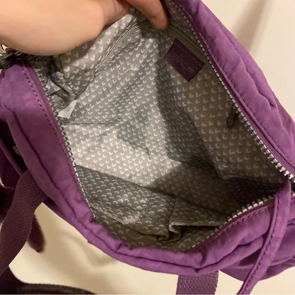 Kipling Purple Crossbody Bag w/ Keychain - Image 9