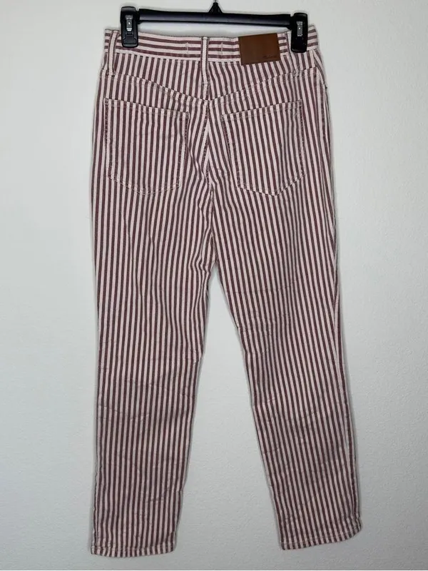 Madewell The High-Rise Slim Boyjean in Luca Stripe Size 25 Pre-owned - Image 5