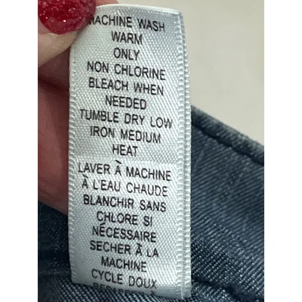 XXI Wide‎ Leg Denim Jeans Women' Sz 28 Blue Wash Flare Cropped Trendy Retro Chic - Image 6