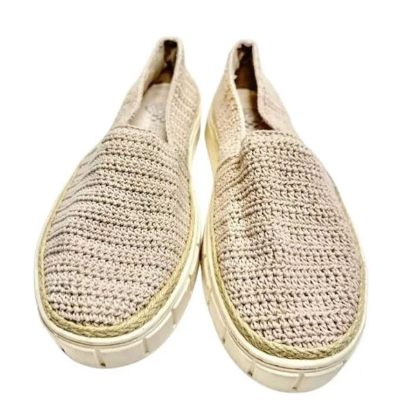 Vince Camuto Relinsta Beige Crochet Knit‎ Platform Slip On Loafers Size 9.5M - Image 5