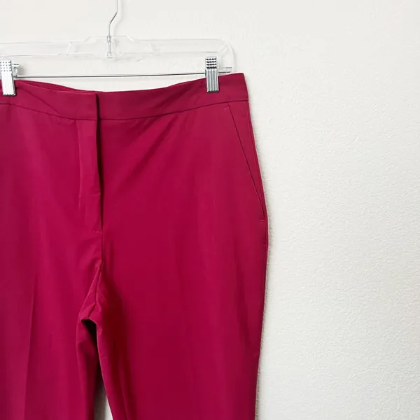 [ZARA] Red High Rise Straight Leg Ankle Length Trouser Work Career Pants NWT 10 - Image 8