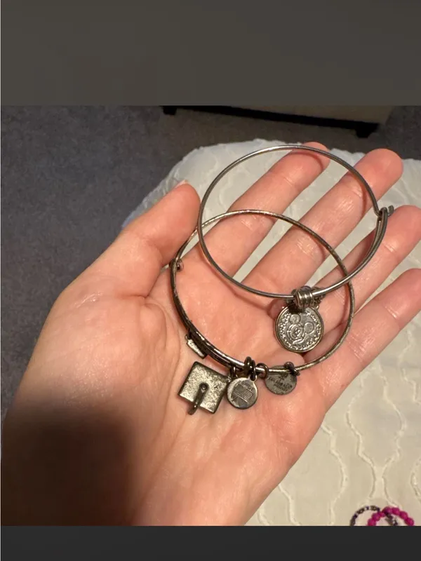 ALEX AND ANI Assorted 10 Women's Charm and Beaded Bracelets - Pink, Gold, Silver, Black - Image 2