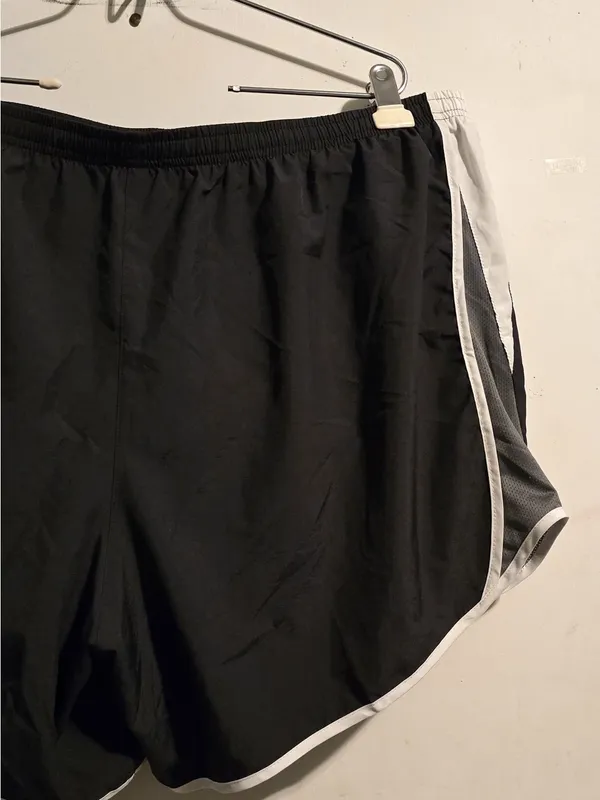 Nike Black Athletic Shorts with White Trim - Image 3