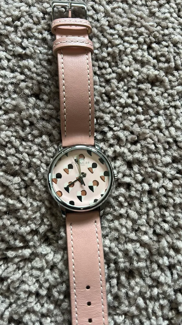 Pink Coach Watch Leather Band - Image 3