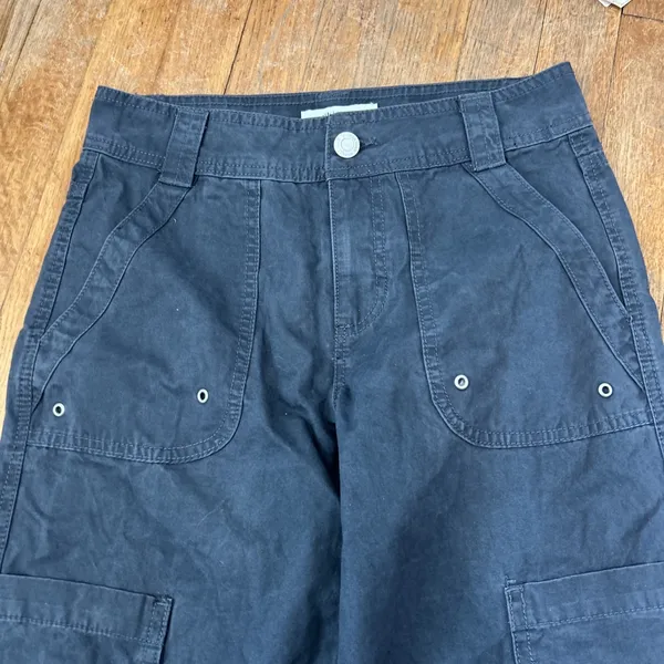 Vanilla Star Womens Size 2 W25 Dark Gray Cargo Utility Straight Leg Pants - Image 3