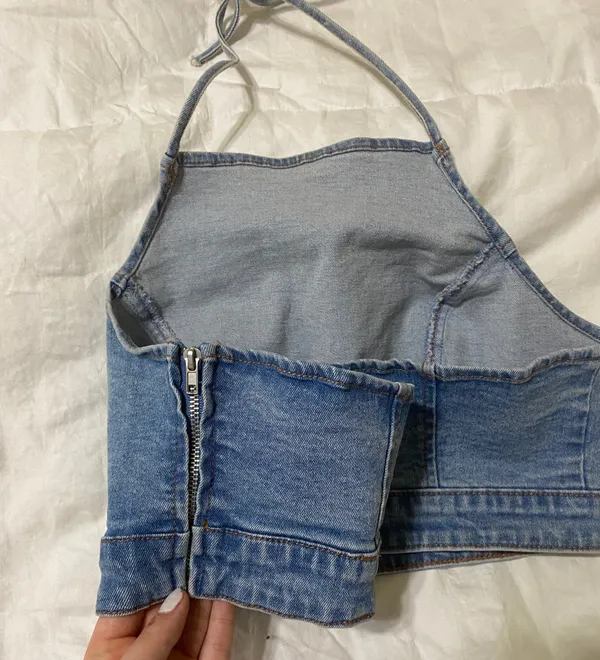 Forever 21 Jean halter top - Image 5