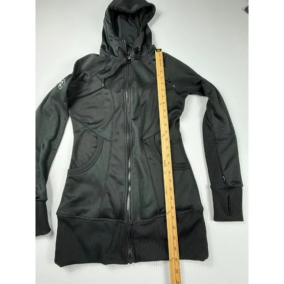 Outfitter trading Breckenridge‎ Colorado Full Zip Hoodie Jacket Thumb Holes S - Image 4