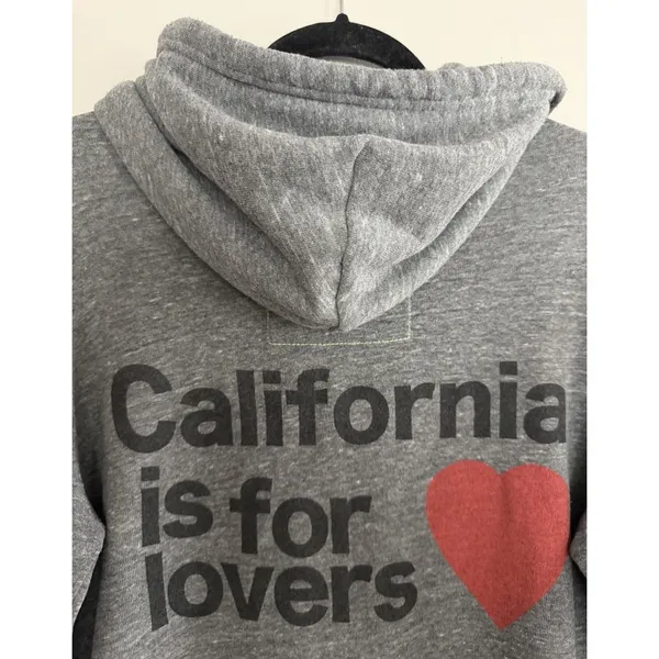 Aviator Nation‎ California is For Lovers Zip Up Hoodie Gray Size Medium - Image 3