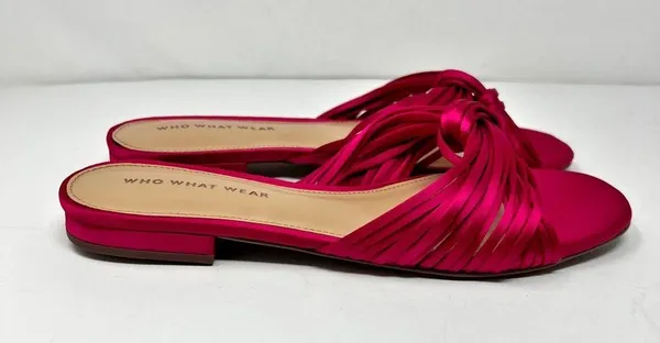 Who What Wear Grace Satin Sandals Pink Sz 7 NWT - Image 3