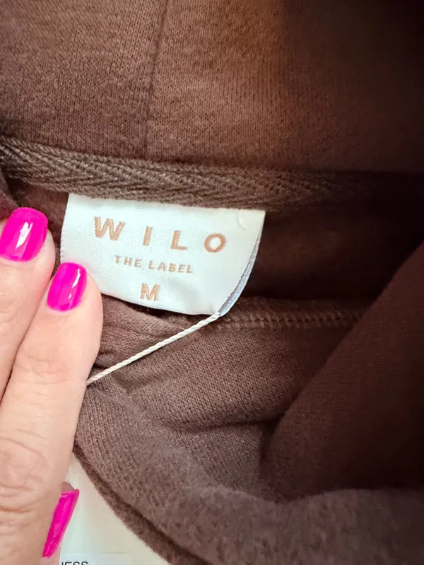 Wilo The Label Brown Hoodie & Ribbed Leggings Medium Relaxed Fit Lounge Set NWT - Image 6