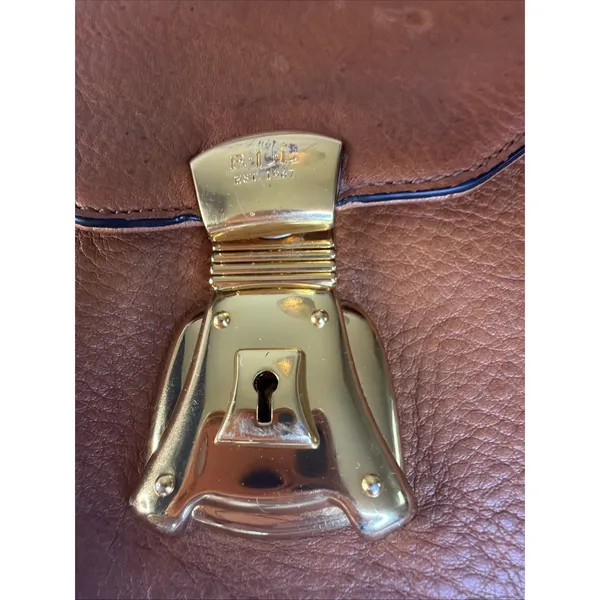 Lauren Ralph Lauren Leather Saddle Crossbody Handbag Purse - Image 3