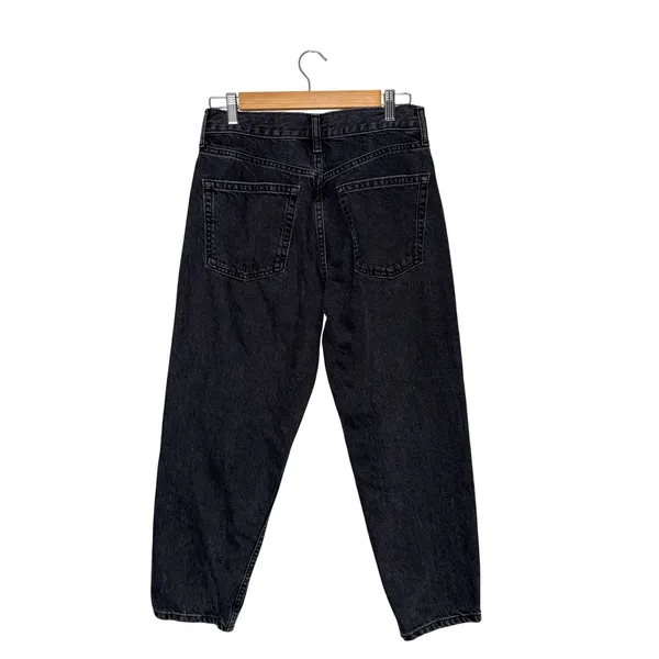 Gap Barrel Jean High Rise Women 27/4 Regular Black Excellent Tapered Leg Denim - Image 2