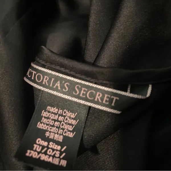 Victoria's Secret Black Satin Robe - Image 2