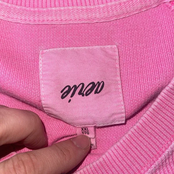 aerie Short Sleeve Thermal Tee in Hot Pink - Image 3