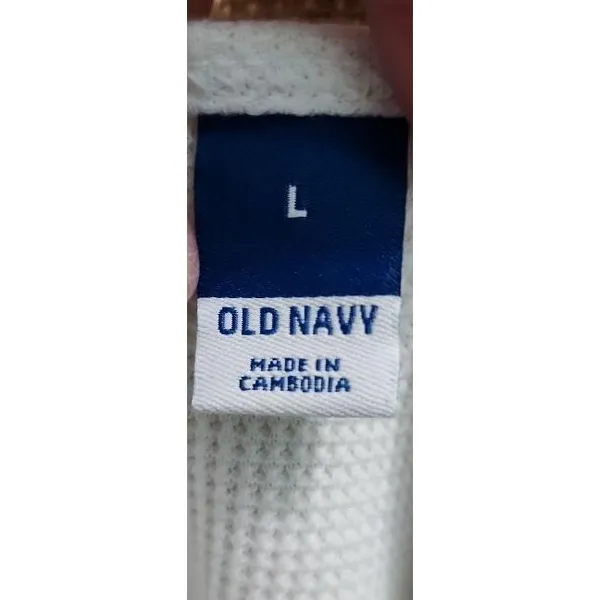 OLD NAVY Tank Top Womens Size L White Waffle Knit Scoop Neck‎ Back Casual Basic - Image 5