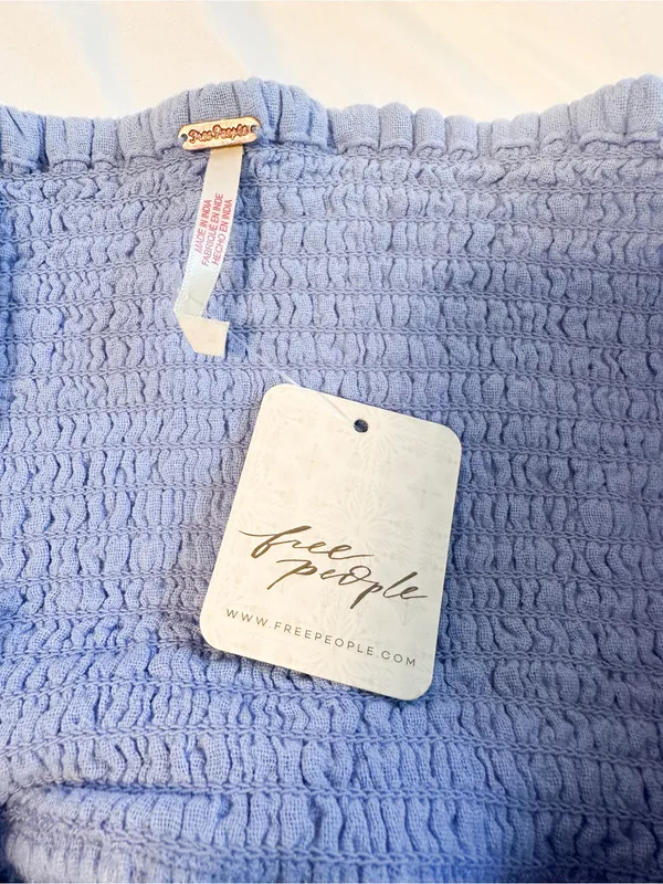NWT- FREE PEOPLE Fun in the Sun Top in Misty Dawn- Medium - Image 2