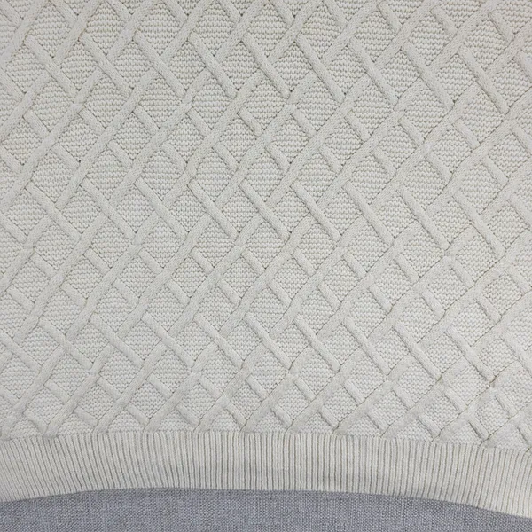 Tantrums Womens Vest One Size Ivory Wool Blend Cross Hatch Turtleneck Knit - Image 13