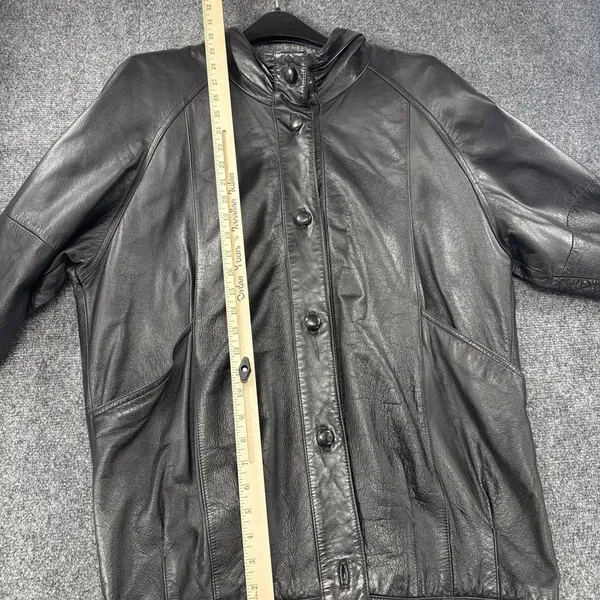 Vintage Pelle New York Milano Leather Jacket Women’s M Black Genuine Leather 90s - Image 5