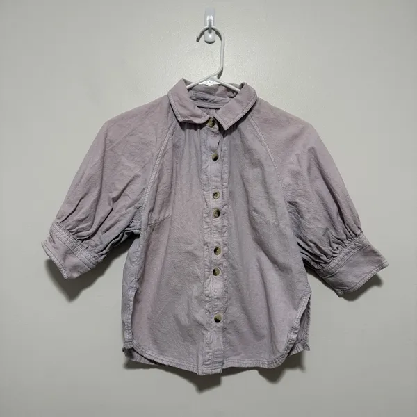 We the Free People Ellie Button Front Top in Light Purple‎ Size XS - Image 3
