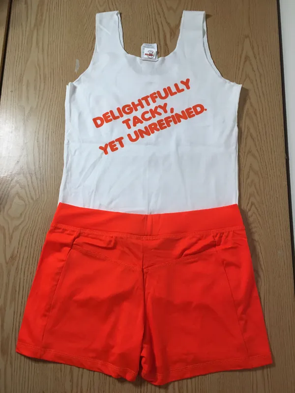Hooters New Women’s Girl Uniform Outfit Tank And Shorts Size Xs - Image 5