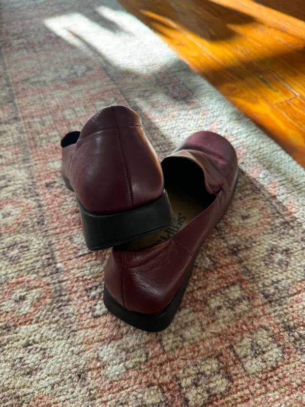 Red Leather Loafers Size 9 - Image 4