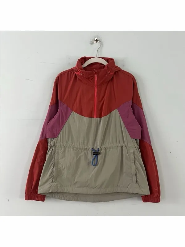 Lululemon‎ Evergreen Anorak Pink Punch Pink Lychee Raw Linen Windbreaker - Image 3