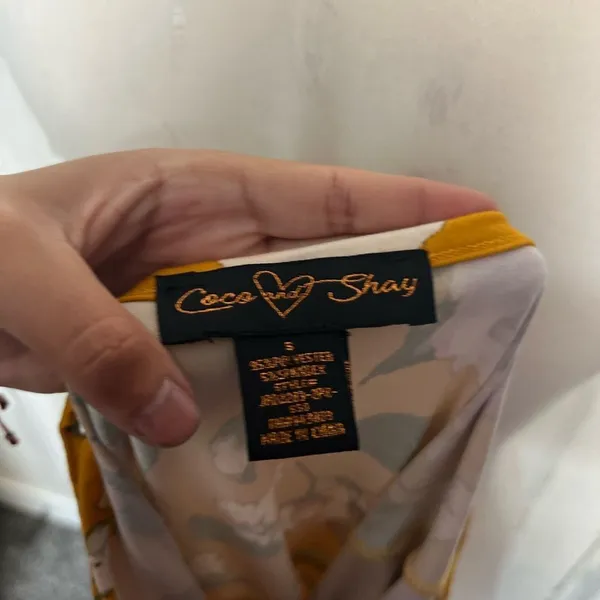 Coco and Shay Mustard Yellow Floral Bodycon Cami Mini Dress Size S - Image 4
