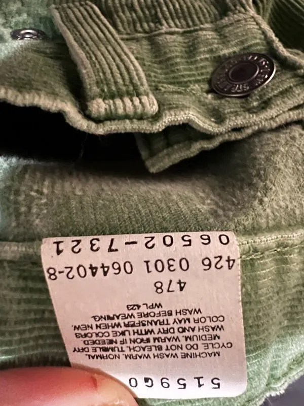 Levis Vintage‎ Y2K Green Corduroy Straight-Leg Button Fly Pants - Image 12