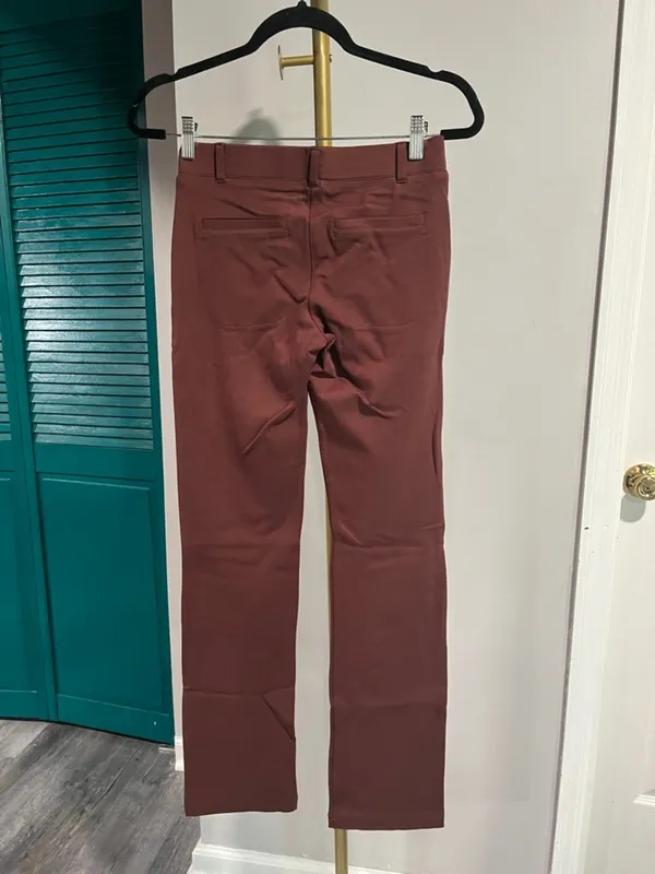 NEW Betabrand Classic DPYP™ Dress Pant Yoga Pant | Straight (Burgundy) - Image 7