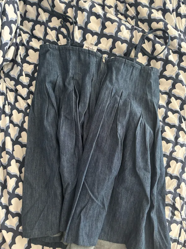 Sky to Moon Hazel and Olive Denim Mini Dress - Image 2