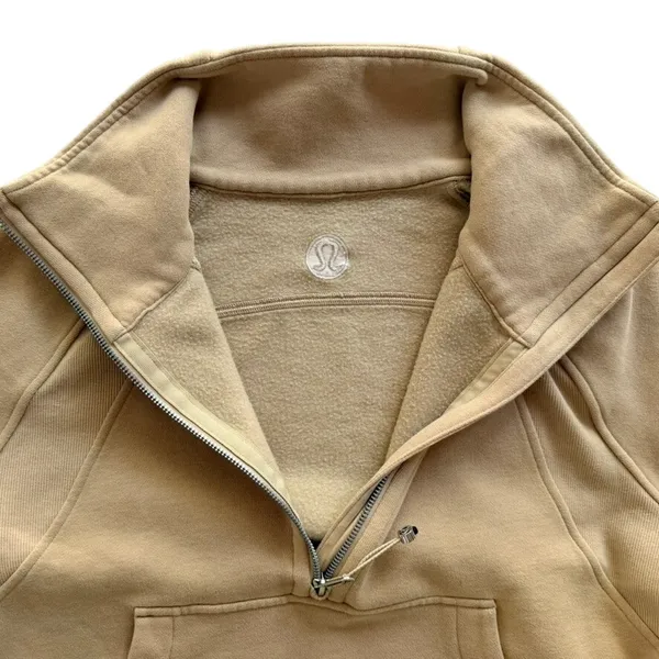 Lululemon Scuba Oversized Funnel Neck Sweatshirt Trench Tan Size M/L Fleece - Image 4