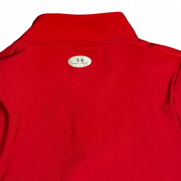 Womens Red Under Armour Athletic Sporty Quarter Zip Small - Image 5